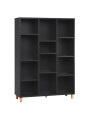 Low Bookcase for Children and Teenagers in natural or grey or black or white wood Simple collection by VOX