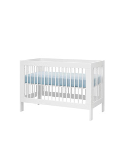 Baby cot convertible into a 120x60cm Children's Bed in White Beech Wood
