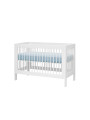Baby cot convertible into a 120x60cm Children's Bed in White Beech Wood