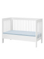 Culla per neonati trasformabile in Lettino per Bambini 120x60cm in Legno di Faggio Bianco