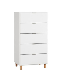 Children's Narrow Chest of Drawers Simple White - VOX