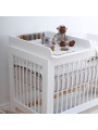 Culla per neonati trasformabile in Lettino per Bambini 140×70cm in Legno di Faggio Bianco