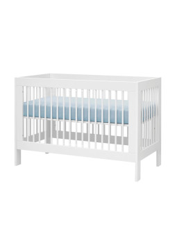 Baby cot convertible into a 140×70cm Children's Bed in White Beech Wood