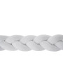 Cuscino paracolpi per culle e lettini a forma di treccia in morbido cotone effetto velluto bianco by Bellamy