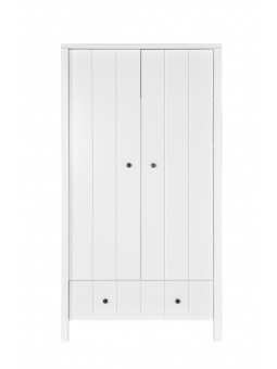 Armadio 2 ante per Camerette Bambini Neonati Ragazzi Allpin in Legno Bianco - Novelies