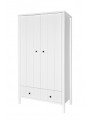 Children's 2-Door Wardrobe Allpin in White Wood - Novelies