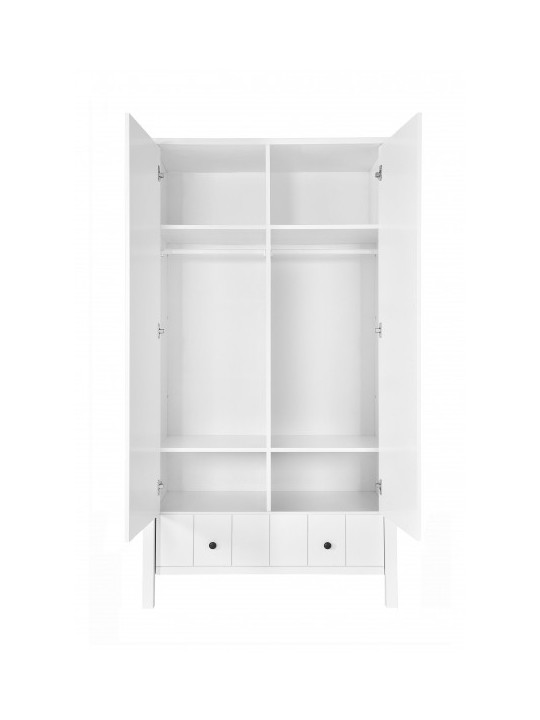 Armadio 2 ante per Camerette Bambini Neonati Ragazzi Allpin in Legno Bianco - Novelies