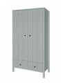 Children's Kids Boys Girls 2-Door Wardrobe Allpin in Grey Wood - Novelies