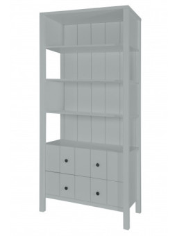 Kids Children's Bookcase with drawers Allpin grey - Novelies