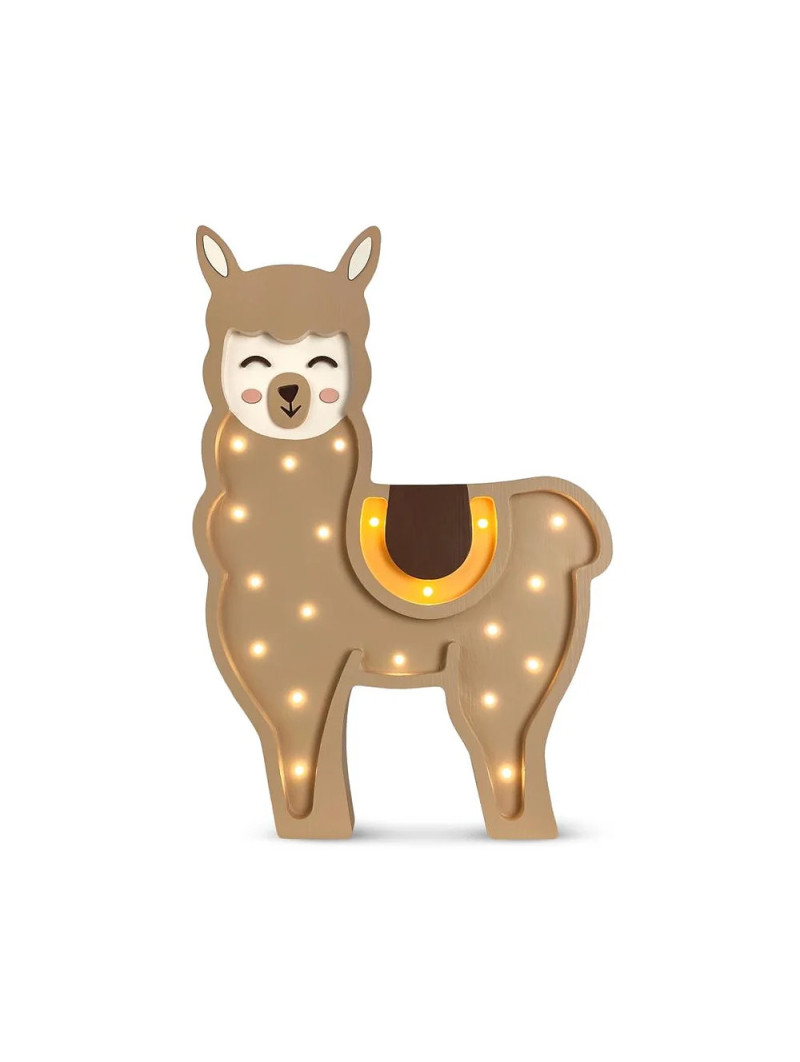 Alpaca Handmade Wooden Children's Lamp - Peekaboo