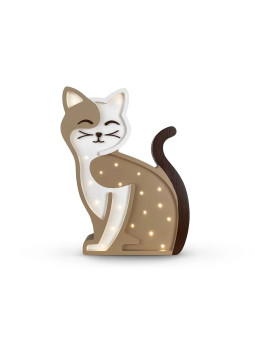 Cat Handmade Wooden Newborn Children's Lamp - Peekaboo