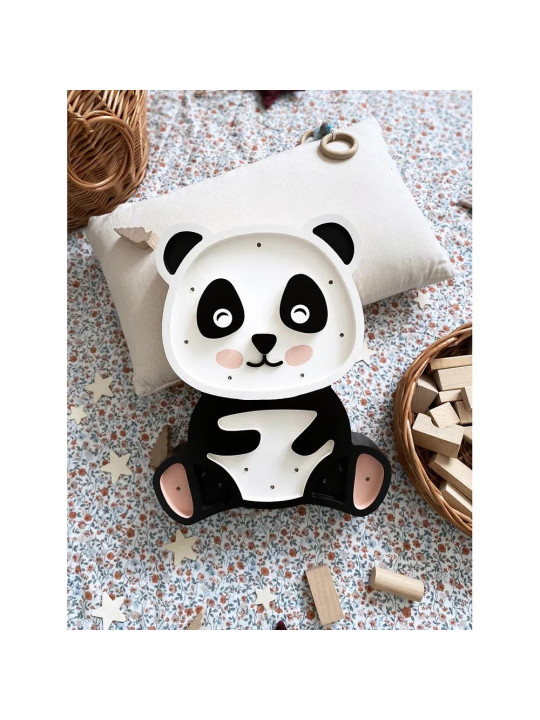 Lampada Notturna in Legno per Bambini Panda - Peekaboo