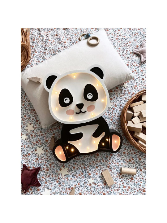 Lampada Notturna in Legno per Bambini Panda - Peekaboo