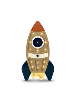 Rocket beige Handmade Wooden Kids Newborn Children's Lamp - Peekaboo