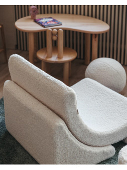 Cream White Moon Chair for Children Kids - Wigiwama
