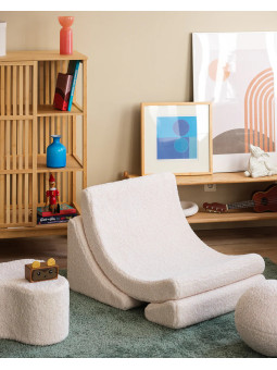 Cream White Moon Chair for Children Kids - Wigiwama