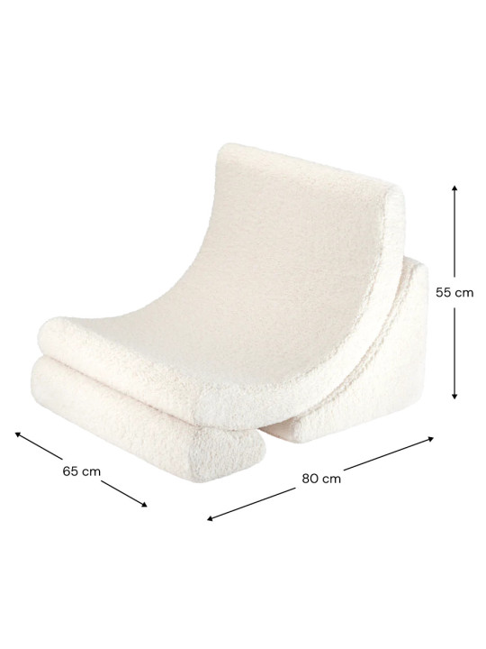 Sedia Poltroncina per Bambini Moon Chair Bianco Crema - Wigiwama