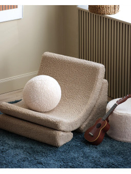 Sedia Poltroncina per Bambini Moon Chair Marrone Biscotto - Wigiwama