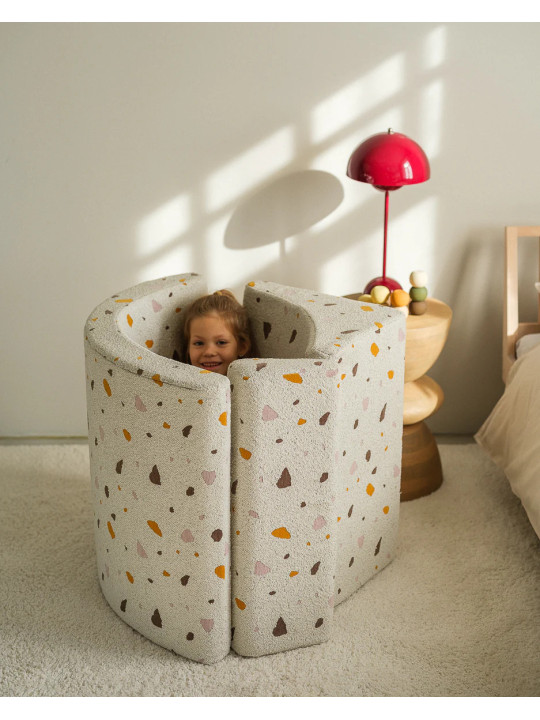 Poltroncina Moon Chair per Bambini Bianco Terrazzo - Wigiwama
