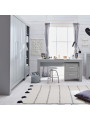 Wardrobe for the Children's Bedroom in white or gray MDF with a modern and timeless design