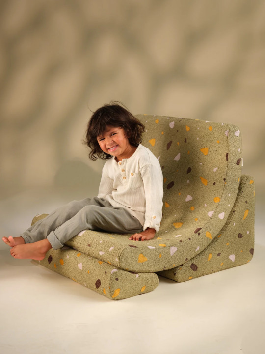Terrazzo Moss Marble Moon Chair for Children & Kids - Wigiwama