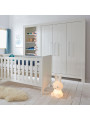 Wardrobe for the Children's Bedroom in white or gray MDF with a modern and timeless design
