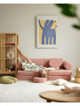 Guava pink Kids Settee in teddy fabric - Wigiwama