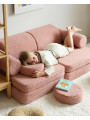 Divano per bambini in tessuto teddy rosa guava - Wigiwama