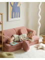 Guava pink Kids Settee in teddy fabric - Wigiwama