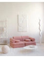 Guava pink Kids Settee in teddy fabric - Wigiwama