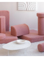 Guava pink Kids Settee in teddy fabric - Wigiwama