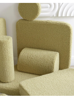 Divano per Bambini in Tessuto Teddy Verde Matcha - Wigiwama