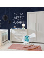 Cassettiera Comò con 3 Cassetti per la Cameretta dei Bambini in MDF bianco o grigio