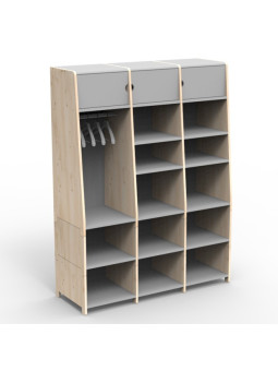 Asymetry Evolutionary 3 Column Wardrobe for Children - Mathy By Bols