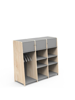 Armadio a 3 Colonne Evolutivo Asymetry per Bambini - Mathy By Bols
