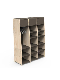 Asymetry Evolutionary 3 Column Wardrobe for Children - Mathy By Bols
