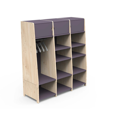 Armadio a 3 Colonne Evolutivo Asymetry per Bambini - Mathy By Bols