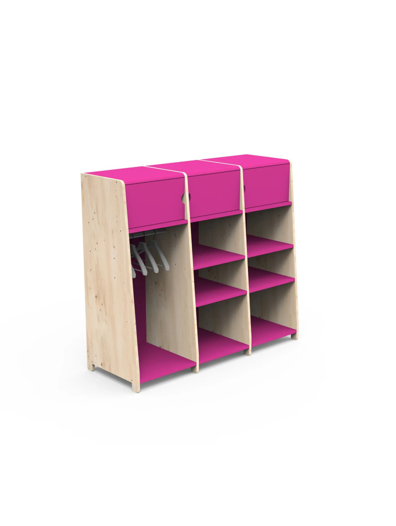 Asymetry Evolutionary 3 Column Wardrobe for Children - Mathy By Bols