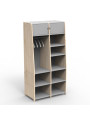 Children's Double Wardrobe + 2 Vertical Kits Asymetry - Mathy By Bols