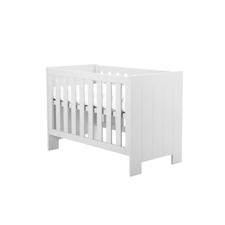 Cradle with bars for Babies 120x60 in White or Gray MDF and Pine Wood - Available with pull-out drawer