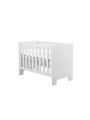 Cradle with bars for Babies 120x60 in White or Gray MDF and Pine Wood - Available with pull-out drawer