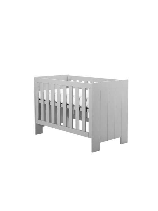 Cradle with bars for Babies 120x60 in White or Gray MDF and Pine Wood - Available with pull-out drawer