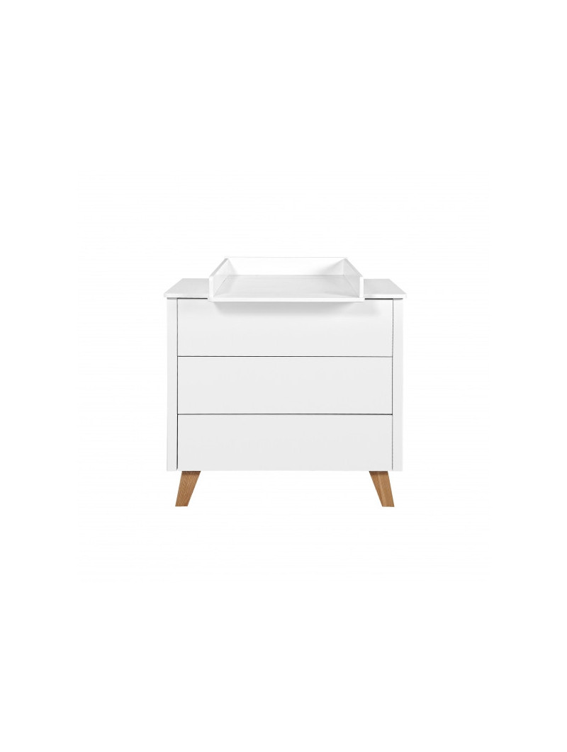 Children Kids Babies Chest of Drawers Changing Table Zara white - Novelies