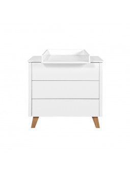 Children Kids Babies Chest of Drawers Changing Table Zara white - Novelies