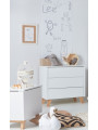 Children Kids Babies Chest of Drawers Changing Table Zara white - Novelies