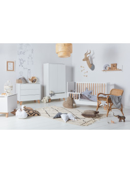 Children Kids Babies Chest of Drawers Changing Table Zara white - Novelies