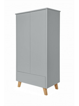 Kids Children Babies 2-Door Wardrobe Zara grey - Novelies