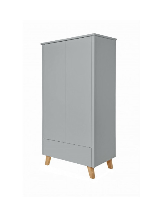 Kids Children Babies 2-Door Wardrobe Zara grey - Novelies