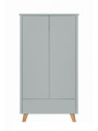 Kids Children Babies 2-Door Wardrobe Zara grey - Novelies