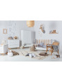 Cot Bed / Sofa 70x140 Zara White & Natural Oak Wood - Novelies